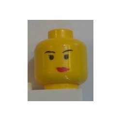 LEGO 3626bpx48 Minifig Head with Red Lips and Black Eyebrows Pattern