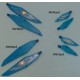 LEGO 30231px2 Wing Insectoid Small with Arm Hinge and Insectoid Circuitry Right Pattern