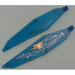 LEGO 30230px2 Wing Insectoid Small with Arm Hinge and Insectoid Circuitry Right Pattern