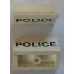 LEGO 4865p18 Panel 1 x 2 x 1 with Thin Black POLICE Pattern