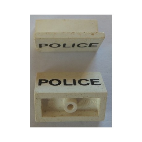 LEGO 4865p18 Panel 1 x 2 x 1 with Thin Black POLICE Pattern