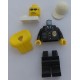 LEGO cty0019 Police - City Suit with Blue Tie and Badge, Black Legs, Sunglasses, White Cap, Life Jacket