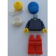 LEGO cty0442 Plaid Button Shirt, Red Legs, White Short Beard, Blue Hat