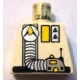LEGO 973px133 Minifig Torso with Exploriens Logo, Yellow Accents and Silver Hose Pattern (without arms and hands)
