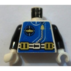 LEGO 973px170 Minifig Torso with Blue Jumpsuit, Belt, and Submarine Logo Pattern (with arms and hands)