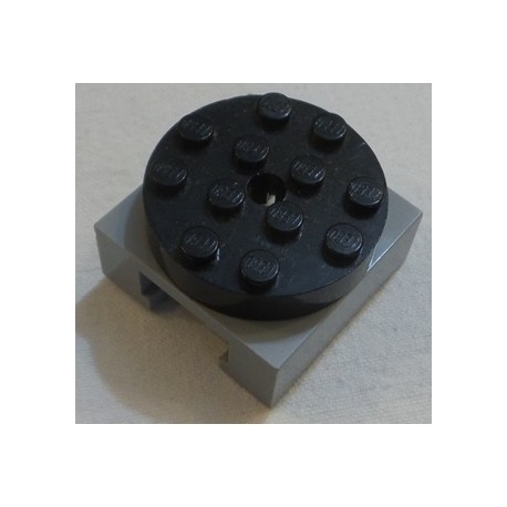 LEGO 30516c01 Turntable 4 x 4 Locking with Grooved Base and Black Top (Complete Assembly)
