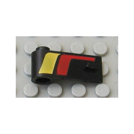 LEGO 3822p03 Door 1 x 3 x 1 Left with Yellow/Red Stripe Pattern