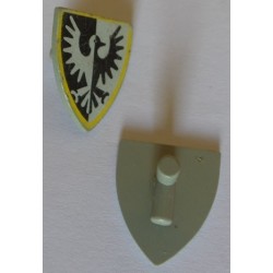 LEGO 3846p46 Minifig Accessory Shield Triangular with Black Falcon Yellow Bdr Pattern