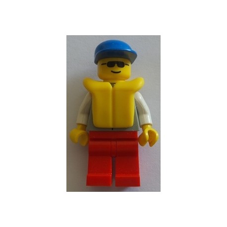 LEGO res005 Coast Guard 1 - Red Legs, Blue Cap, Sunglasses, Life Jacket