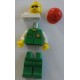 LEGO car002 Cargo - Green Shirt, Green Legs, Red Construction Helmet