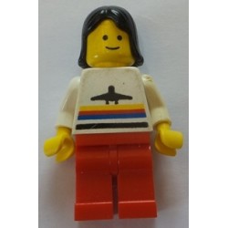 LEGO air011 Airport - Classic, Red Legs, Black Female Hair