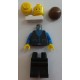 LEGO but013 Shirt with 3 Buttons - Blue, Black Legs, Brown Male Hair