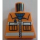 LEGO 973px434 Minifig Torso with Blue Shirt and Safety Stripes Pattern (without Arms / Hands)