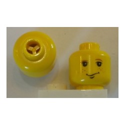 LEGO 3626bpx92 Minifig Head with Brown Eyebrows and Smirk Pattern