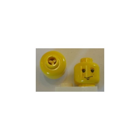 LEGO 3626bpx92 Minifig Head with Brown Eyebrows and Smirk Pattern