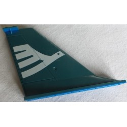 LEGO 54094cx1 Tail Plane 2 x 14 x 8 with White Airline Bird Logo Pattern (deteriorate color)