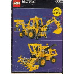 LEGO 8862 Technic Backhoe (1989) instructions (usagé, complet)
