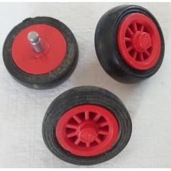 LEGO x425 / 132-old Wheel Spoked 2 x 2 with Stud, with Black Tire Smooth - Small