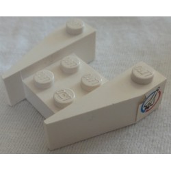 LEGO 2399 Wedge 3 x 4 without Stud Notches (with sticker)
