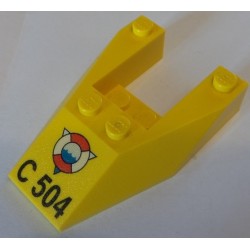 LEGO 6153px4 Wedge 6 x 4 with Rescue Logo and C 504 Pattern