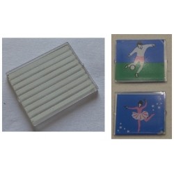 LEGO 3855 Glass for Window 1 x 4 x 3 (with sticker)