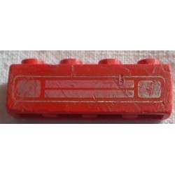 LEGO 3010p20c Brick 1 x 4 with Town Car Grille Chrome (usagé)