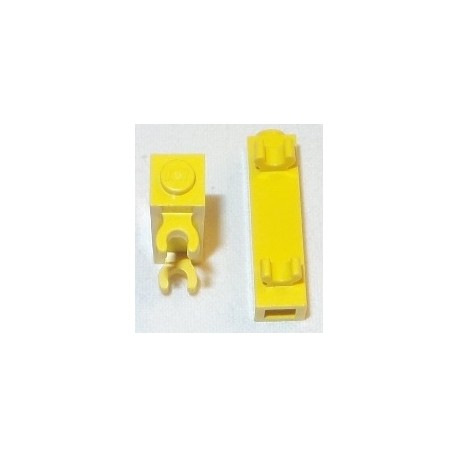 LEGO 60583a Brick Special 1 x 1 x 3 with 2 Clips Vertical [Solid Stud, Thick U Clips]